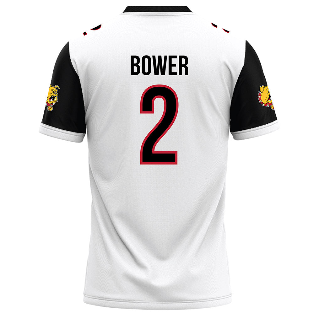 Ferris State - NCAA Football : Wyatt Bower - White Football Jersey-1
