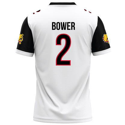 Ferris State - NCAA Football : Wyatt Bower - White Football Jersey-1