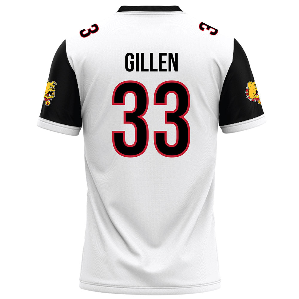 Ferris State - NCAA Football : Coties Gillen - White Football Jersey-1