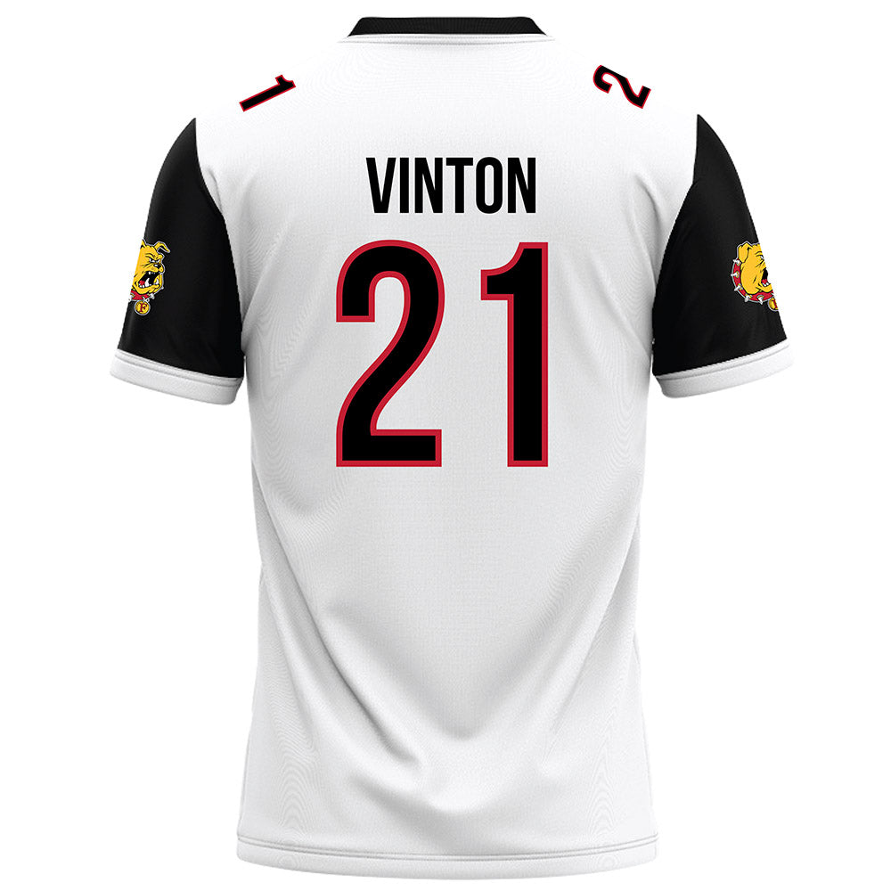 Ferris State - NCAA Football : Jaylen Vinton - White Football Jersey-1