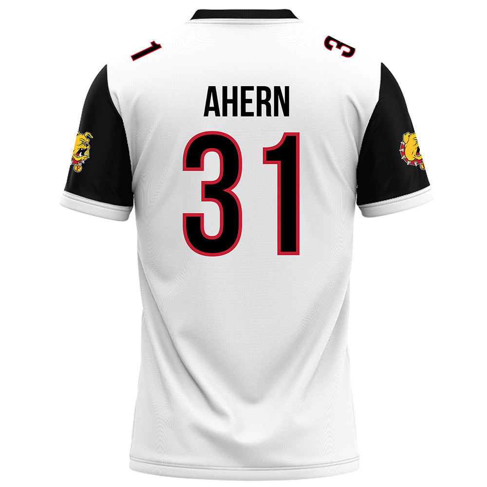 Ferris State - NCAA Football : Ryan Ahern - White Football Jersey-1
