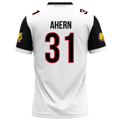 Ferris State - NCAA Football : Ryan Ahern - White Football Jersey-1