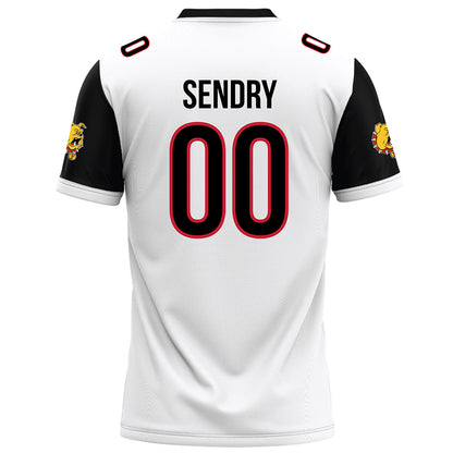 Ferris State - NCAA Football : Caseton Sendry - White Football Jersey-1