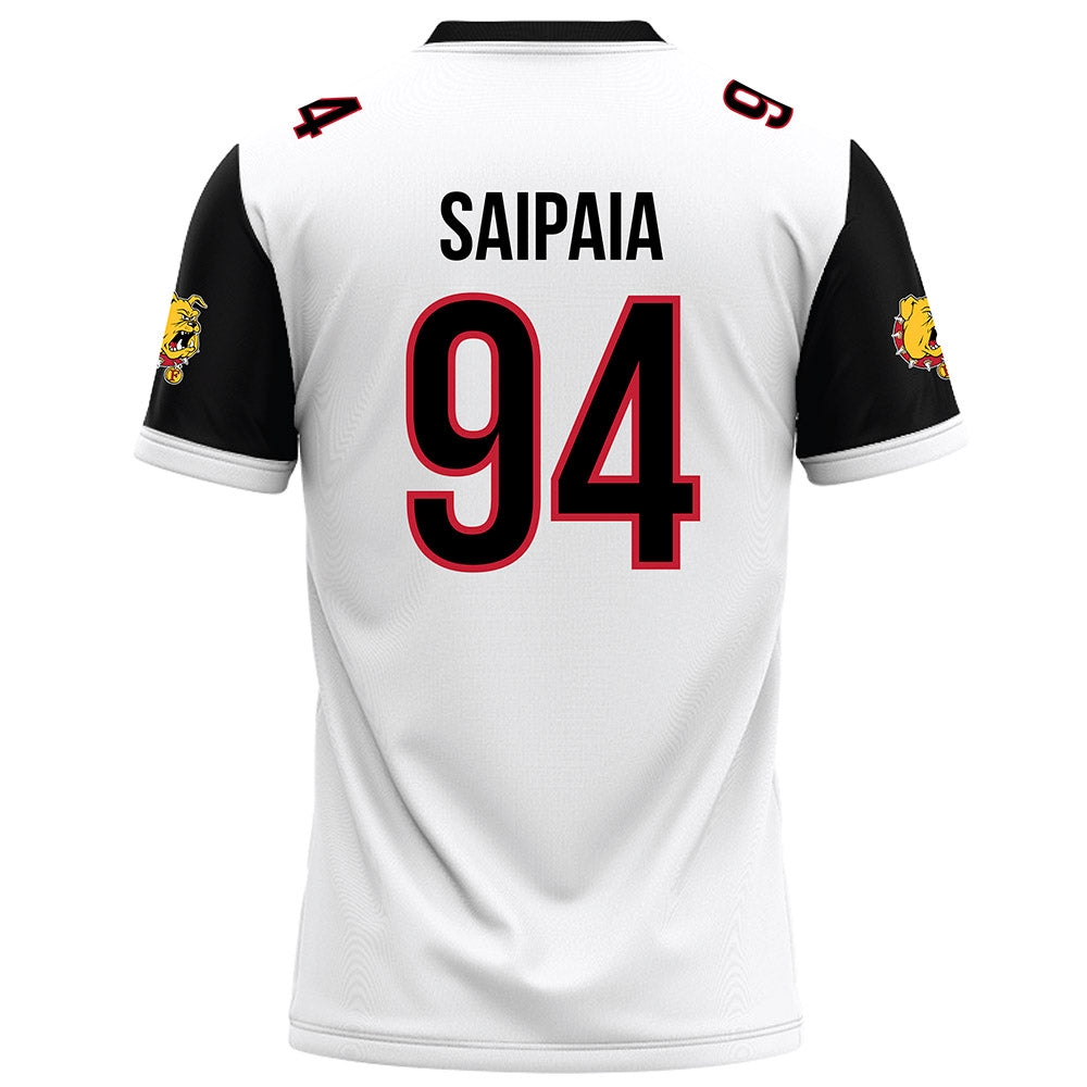 Ferris State - NCAA Football : Sio Saipaia - White Football Jersey-1