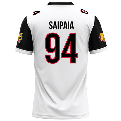 Ferris State - NCAA Football : Sio Saipaia - White Football Jersey-1