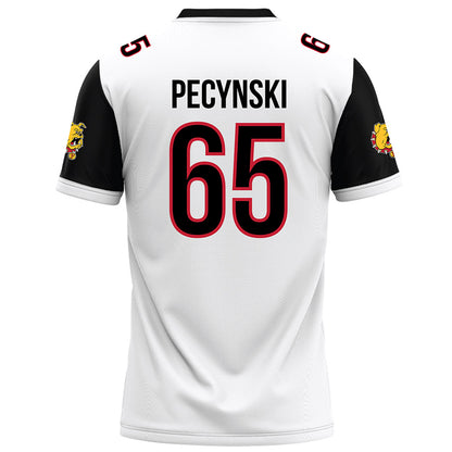 Ferris State - NCAA Football : Cory Pecynski - White Football Jersey-1