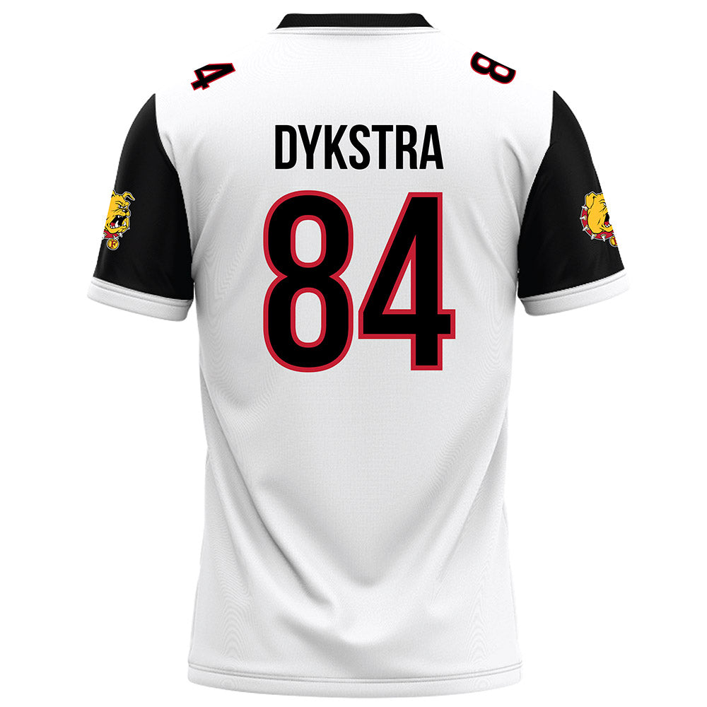 Ferris State - NCAA Football : Mason Dykstra - White Football Jersey-1