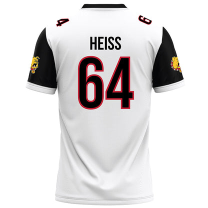 Ferris State - NCAA Football : Cameron Heiss - White Football Jersey-1