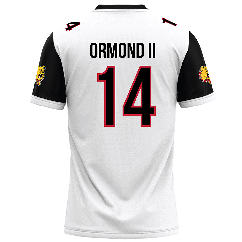 Ferris State - NCAA Football : Timothy Ormond II - White Football Jersey-1