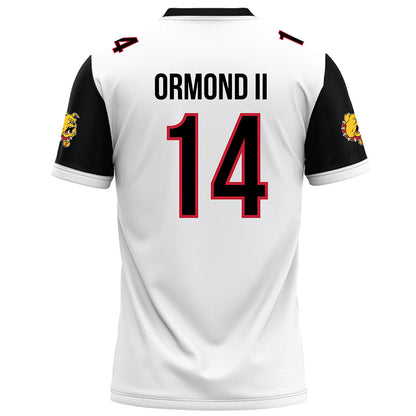 Ferris State - NCAA Football : Timothy Ormond II - White Football Jersey-1