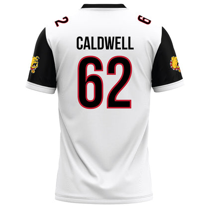 Ferris State - NCAA Football : Kaharri Caldwell - White Football Jersey-1