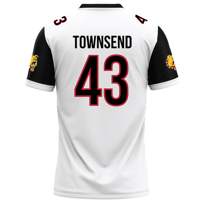 Ferris State - NCAA Football : Razah Townsend - White Football Jersey-1