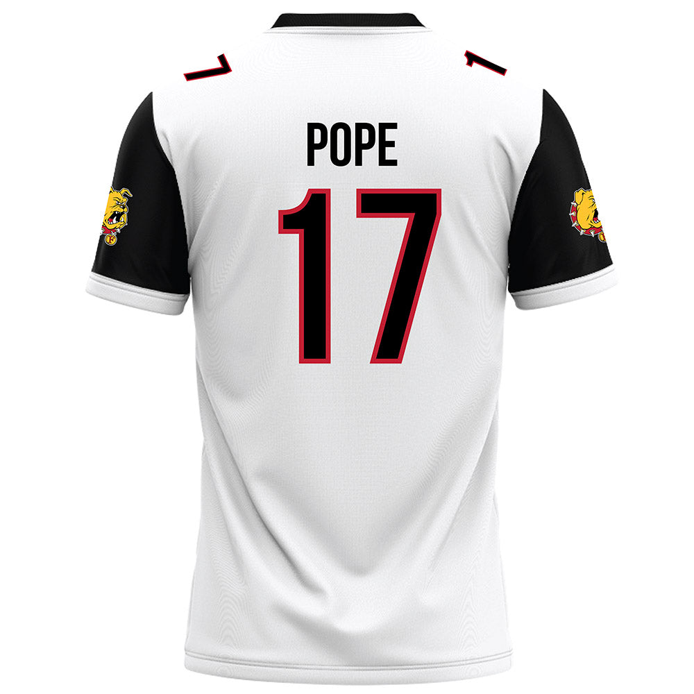 Ferris State - NCAA Football : Quentin Pope - White Football Jersey-1
