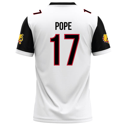 Ferris State - NCAA Football : Quentin Pope - White Football Jersey-1