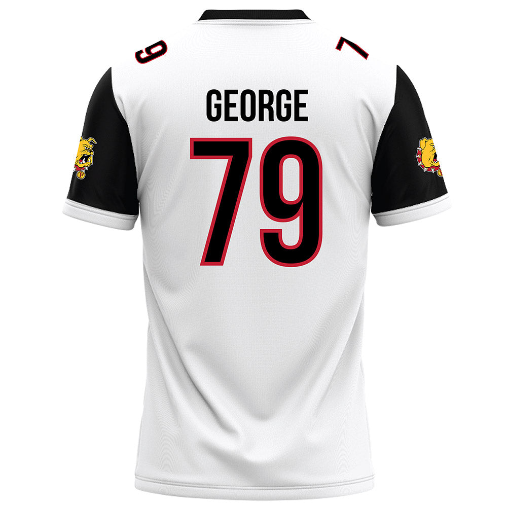 Ferris State - NCAA Football : Bryce George - White Football Jersey-1