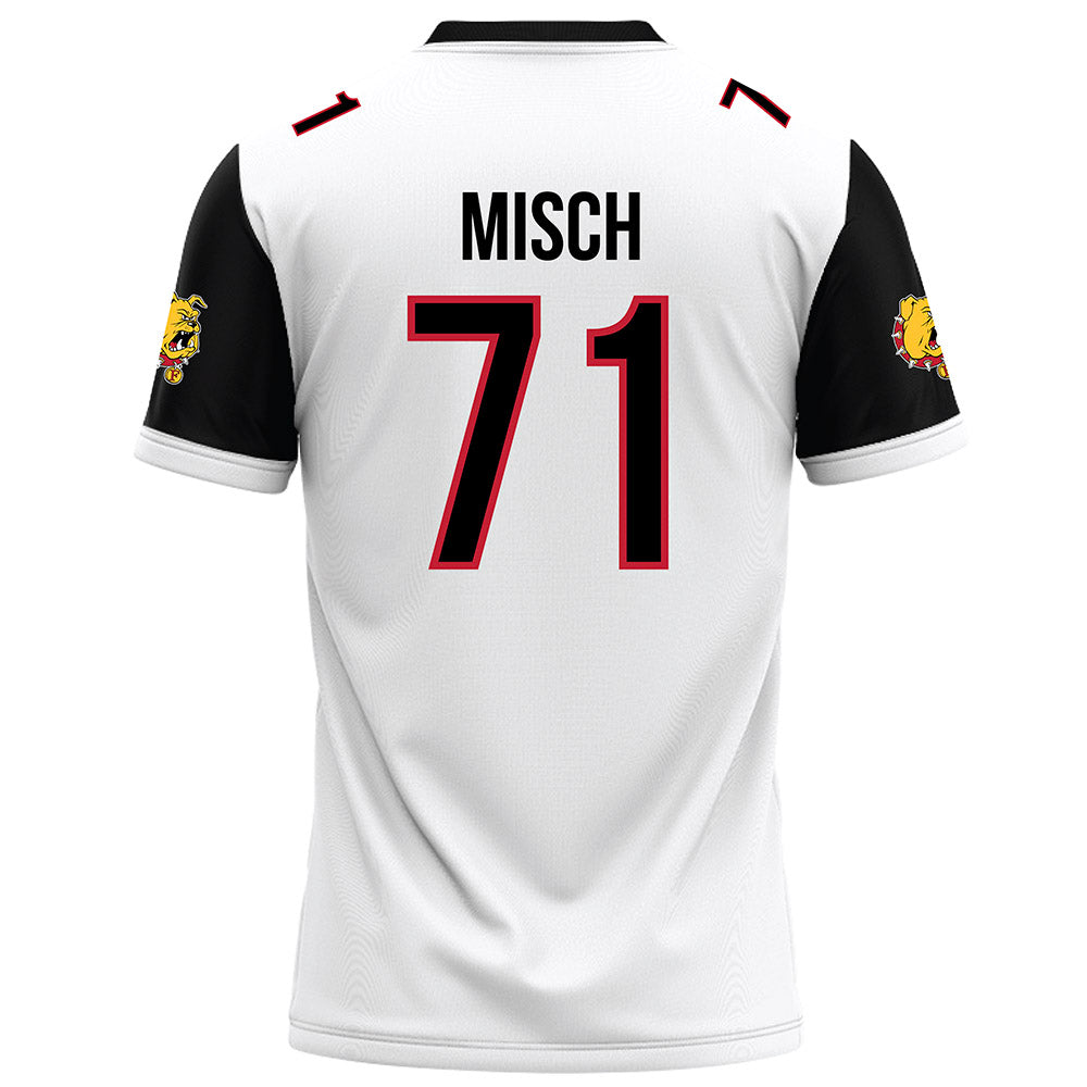 Ferris State - NCAA Football : Matthew Misch - White Football Jersey-1