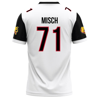 Ferris State - NCAA Football : Matthew Misch - White Football Jersey-1