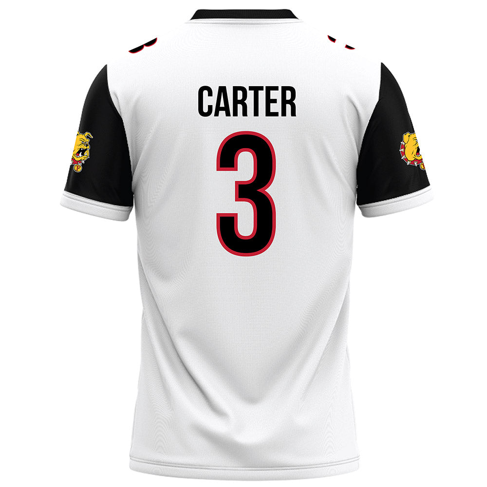 Ferris State - NCAA Football : Chase Carter - White Football Jersey-1