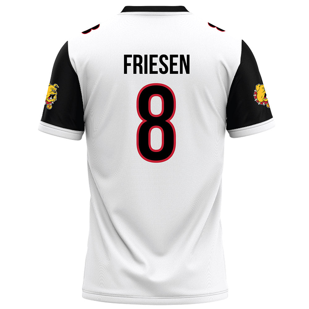Ferris State - NCAA Football : Kade Friesen - White Football Jersey-1
