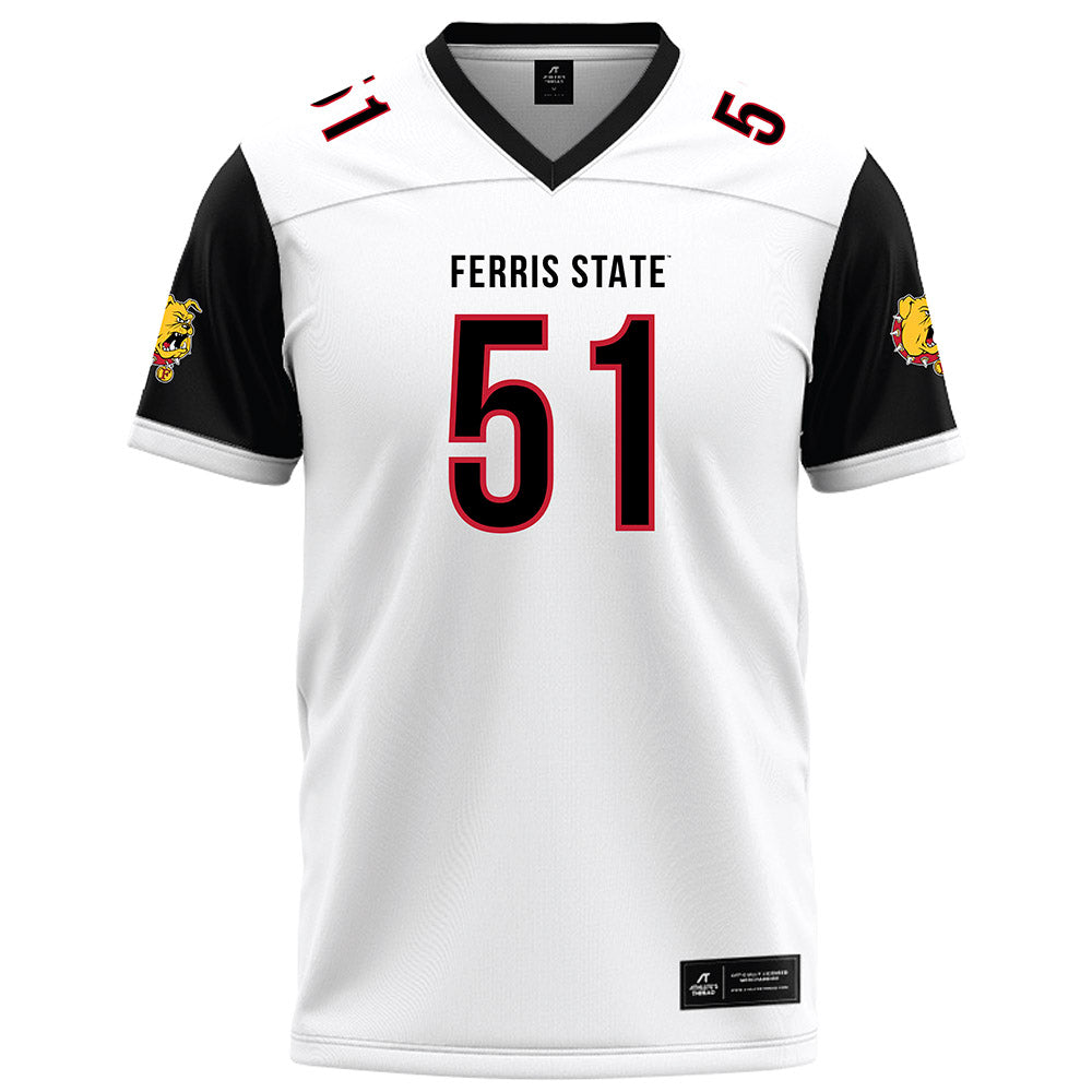 Ferris State - NCAA Football : D'Jaun Gilbert - White Football Jersey-0