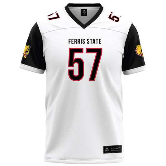 Ferris State - NCAA Football : Derek Anderson - White Football Jersey-0