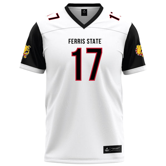 Ferris State - NCAA Football : Quentin Pope - White Football Jersey-0