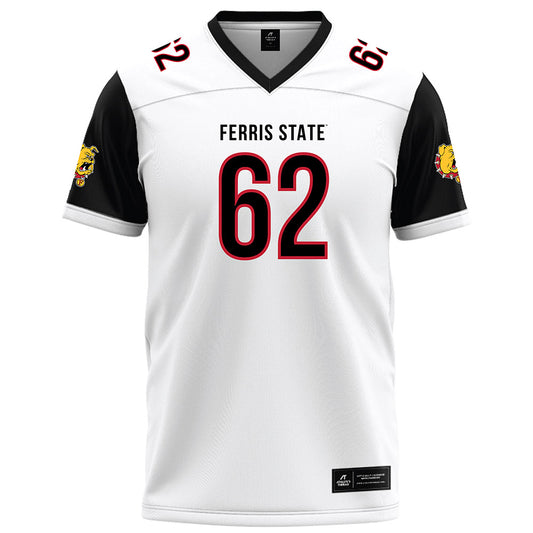 Ferris State - NCAA Football : Kaharri Caldwell - White Football Jersey-0