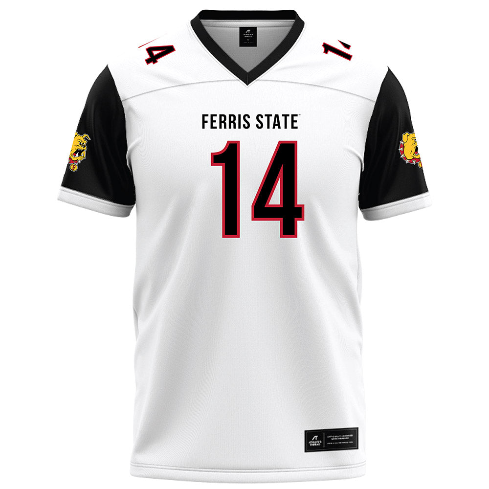 Ferris State - NCAA Football : Timothy Ormond II - White Football Jersey-0