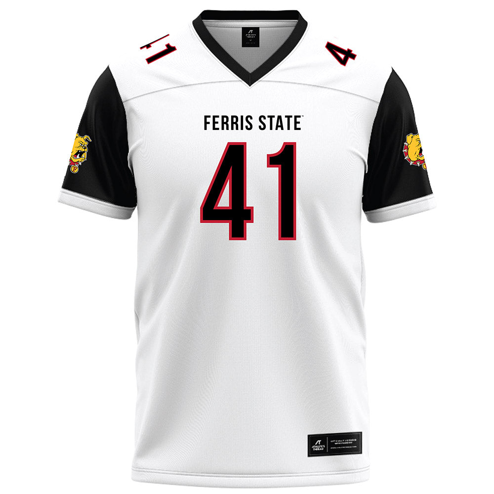 Ferris State - NCAA Football : Michael Bush - White Football Jersey-0