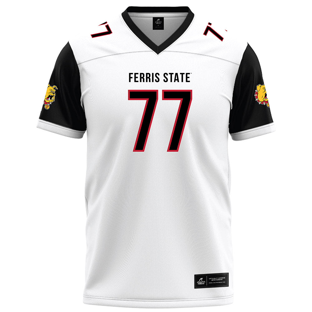 Ferris State - NCAA Football : Travis Miracle - White Football Jersey-0