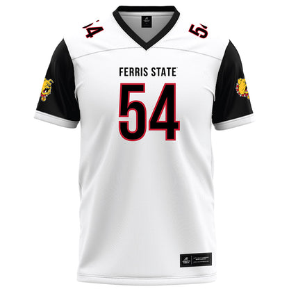 Ferris State - NCAA Football : Jshawn Kennedy - White Football Jersey-0