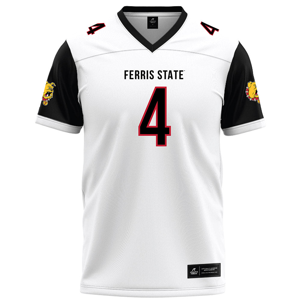 Ferris State - NCAA Football : Tyrin Randle - White Football Jersey-0