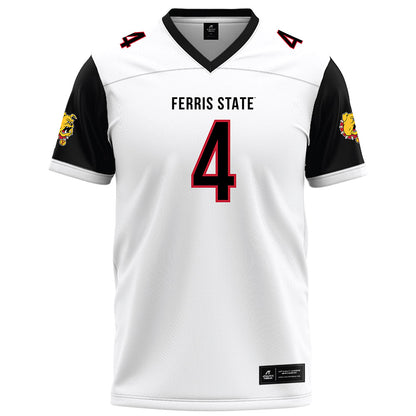 Ferris State - NCAA Football : Tyrin Randle - White Football Jersey-0