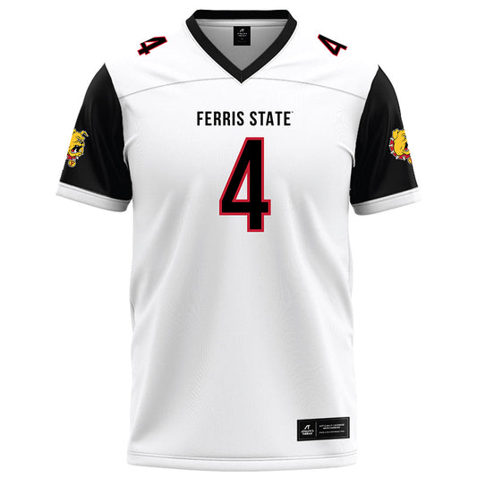 Ferris State - NCAA Football : Tyrin Randle - White Football Jersey-0