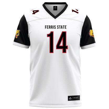 Ferris State - NCAA Football : Sincer Boyd - White Football Jersey-0