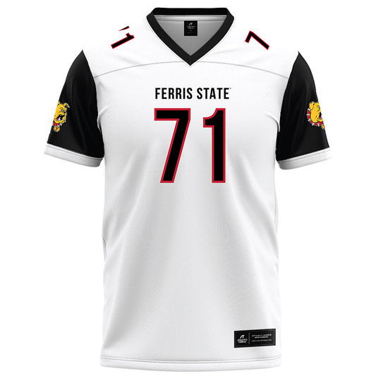 Ferris State - NCAA Football : Matthew Misch - White Football Jersey-0