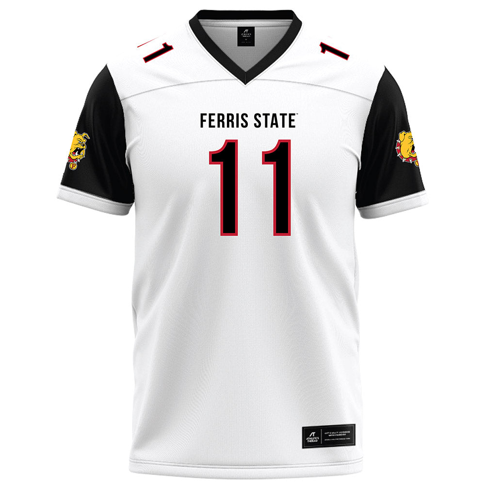 Ferris State - NCAA Football : Tyrone Fowler - White Football Jersey-0