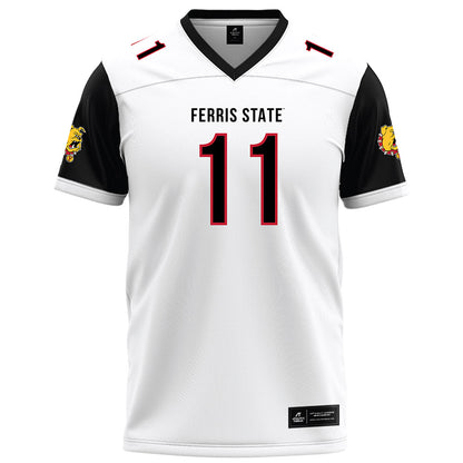Ferris State - NCAA Football : Tyrone Fowler - White Football Jersey-0