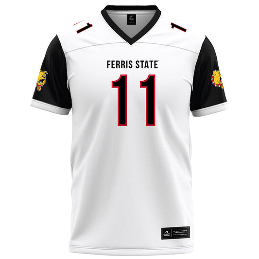Ferris State - NCAA Football : Tyrone Fowler - White Football Jersey-0