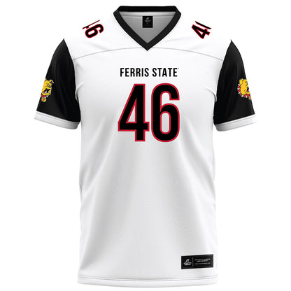 Ferris State - NCAA Football : Ethan Sossen - White Football Jersey