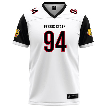 Ferris State - NCAA Football : Sio Saipaia - White Football Jersey-0