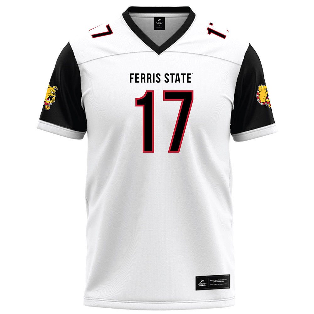Ferris State - NCAA Football : Dakari Neely - White Football Jersey-0