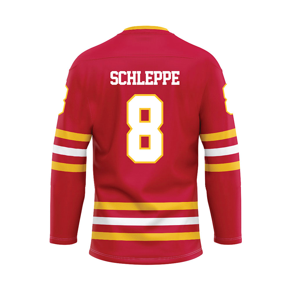 Ferris State - NCAA Men's Ice Hockey : Tyler Schleppe - Red Hockey Jersey