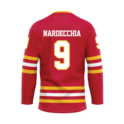 Ferris State - NCAA Men's Ice Hockey : Nick Nardecchia - Red Hockey Jersey-1