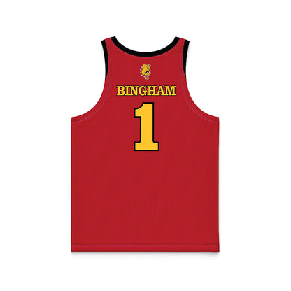 Ferris State - NCAA Men's Basketball : Mykel Bingham - Red Basketball Jersey-1