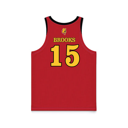 Ferris State - NCAA Men's Basketball : Jorden Brooks - Red Basketball Jersey-1