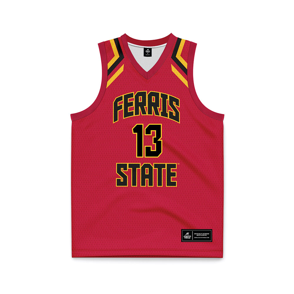 Ferris State - NCAA Women's Basketball : Charlotte Miller - Red Basketball Jersey-0