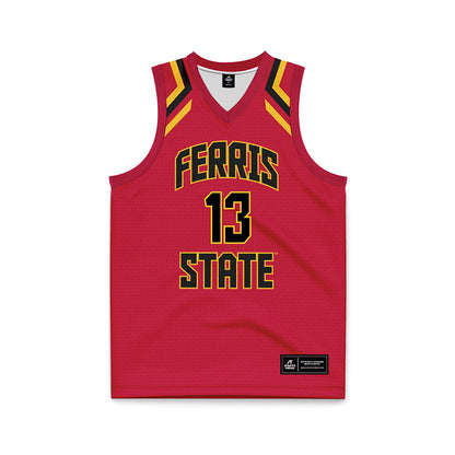 Ferris State - NCAA Women's Basketball : Charlotte Miller - Red Basketball Jersey-0