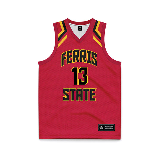 Ferris State - NCAA Women's Basketball : Charlotte Miller - Red Basketball Jersey-0