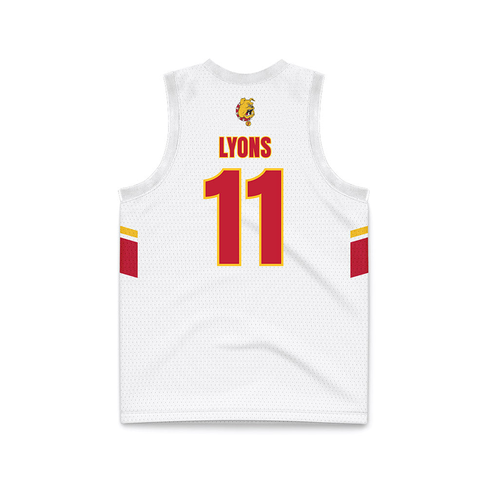 Ferris State - NCAA Women's Basketball : Grace Lyons - White Basketball Jersey